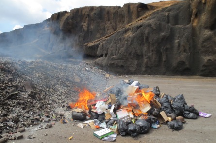 All household waste is currently burnt in the open air